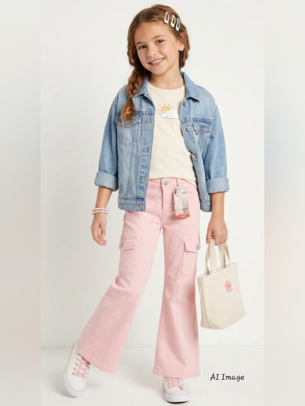 Girl's Pink Levi's Cargo Jeans